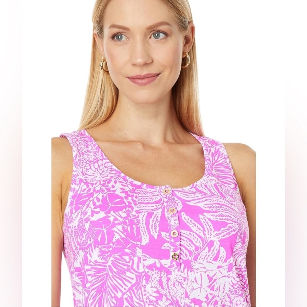 NWT! Lilly Pulitzer Pink and White Floral Mini Dress, Size XS - Picture 8 of 10